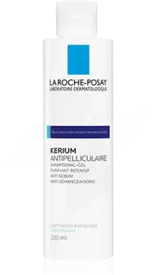 Kerium Antipelliculaire Micro-exfoliant Shampooing Gel Cheveux Gras 200ml à Monsempron-Libos