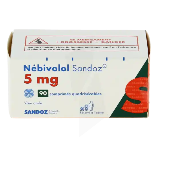 Nebivolol Sandoz 5 Mg, Comprimé Quadrisécable