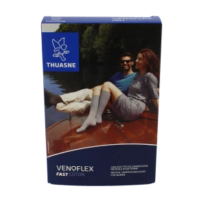 Thuasne Venoflex Fast 2 Chaussette Femme Irlandais Gris Chiné T3n