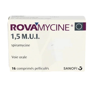 Rovamycine 1 500 000 Ui, Comprimé Pelliculé