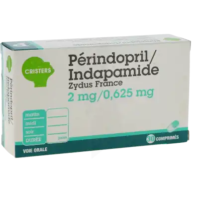 PERINDOPRIL/INDAPAMIDE ZYDUS FRANCE 2 mg/0,625 mg, comprimé