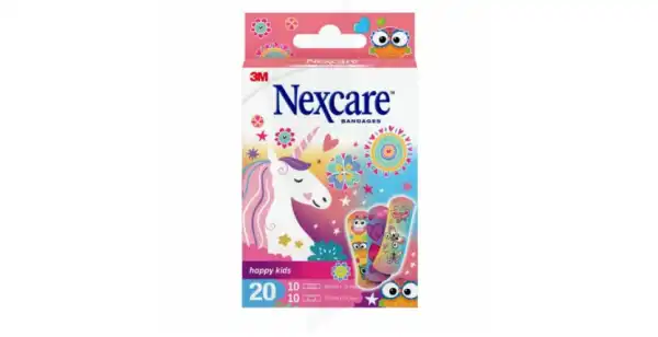 Nexcare Soft Happy Kids Pansements Magic 2 Tailles B/20