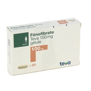 Fenofibrate Teva 100 Mg, Gélule