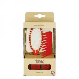 Béliflor Tek Set de Coiffure Rouge 2 pièces + Sac Coton