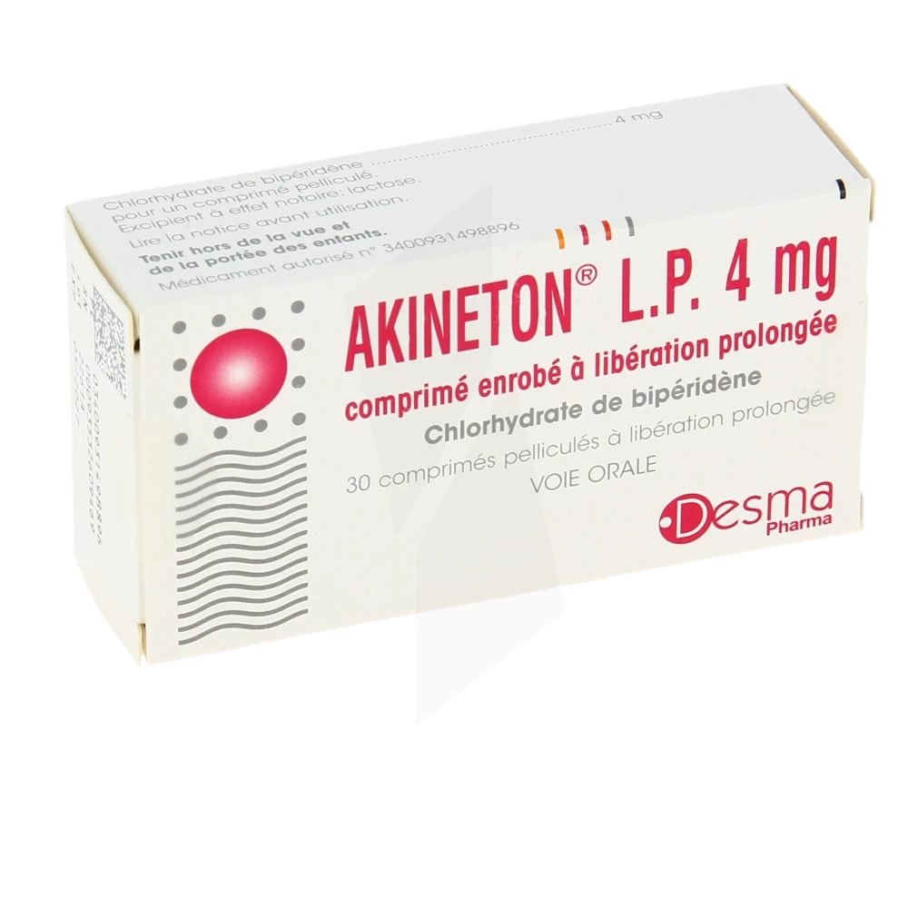 Akineton L.p. 4 Mg, Comprimé Enrobé à Libération Prolongée