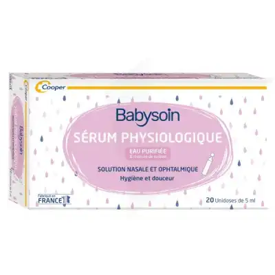 Babysoin Solution Sérum Physiologique 20 Unidoses/5ml à Mérignac