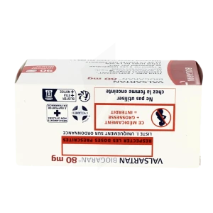 Valsartan Biogaran 80 Mg, Comprimé Pelliculé Sécable