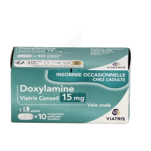 Doxylamine Viatris Conseil 15 Mg, Comprimé Pelliculé Sécable