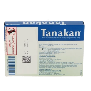 Tanakan 40 Mg, Comprimé Enrobé