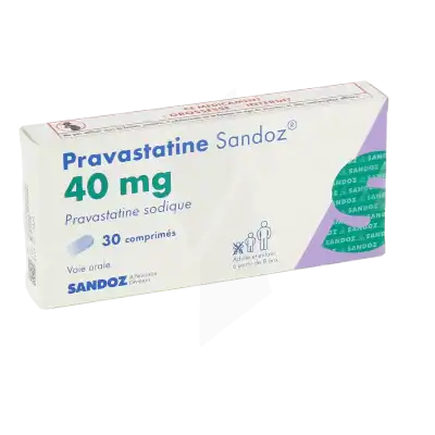 Pravastatine Sandoz 40 Mg, Comprimé à Bordeaux