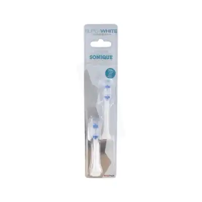 Biosynex Superwhite Brush Recharge Brosse à Dents Sonique Blanche B/2 à Clermont-Ferrand