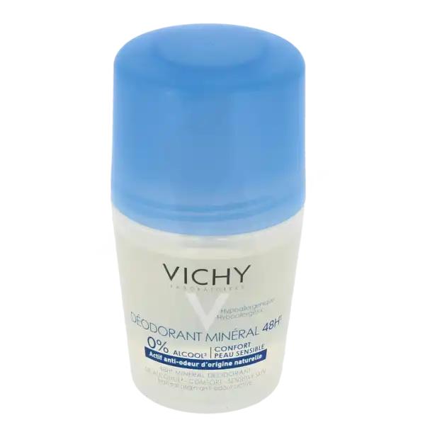 Vichy Déodorant Minéral Déodorant Minéral 48h Actif Anti-odeur D'origine Naturelle Roll-on/50ml