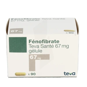Fenofibrate Teva Sante 67 Mg, Gélule