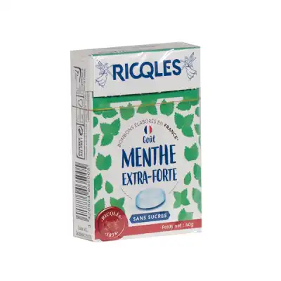 Ricqles Sucres Cuits Bonbon Menthe extra-forte sans sucre B/40g