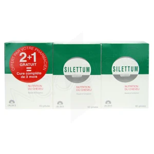 Silettum Nutrition Du Cheveu 60 X2 + 60 Offertes