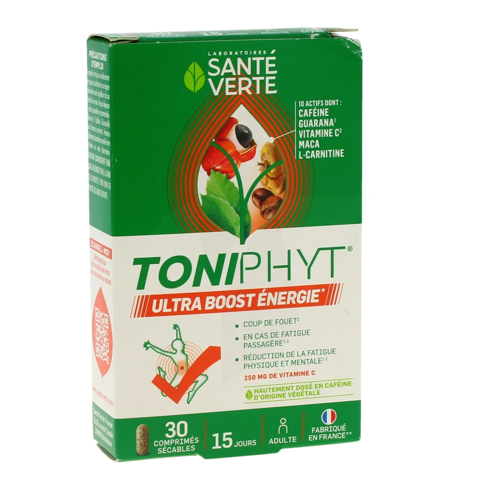 Santé Verte Toniphyt Ultra Boost Energie Comprimés Boîte De 30