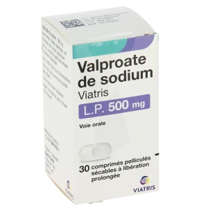 Valproate De Sodium Viatris L.p. 500 Mg, Comprimé Pelliculé Sécable à Libération Prolongée