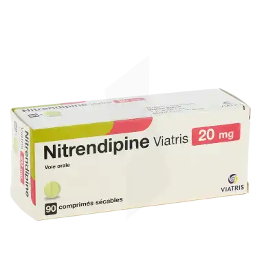Nitrendipine Viatris 20 Mg, Comprimé Sécable à CHENÔVE