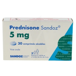 Prednisone Sandoz 5 Mg, Comprimé Sécable