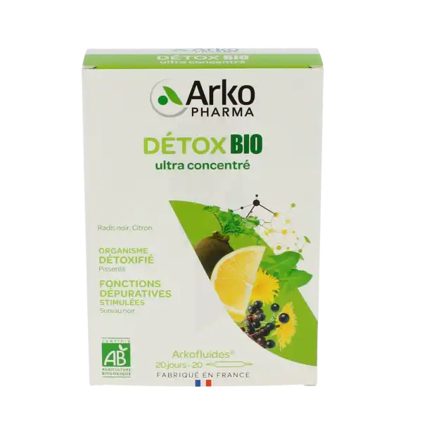 Arkofluide Bio Ultraextract Solution Buvable Détox 20 Ampoules/10ml
