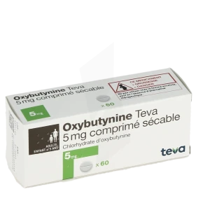 Oxybutynine Teva 5 Mg, Comprimé Sécable