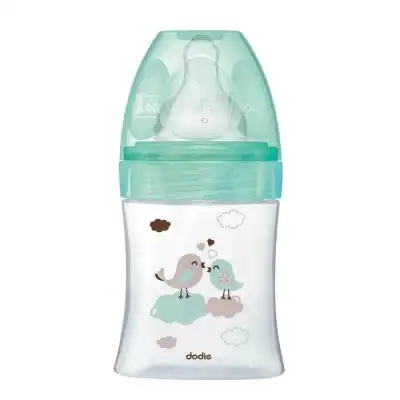 Dodie Initiation+ Biberon TÉtine 3vitesses DÉbit 1 Verre Vert Oiseaux 150ml à TOUCY