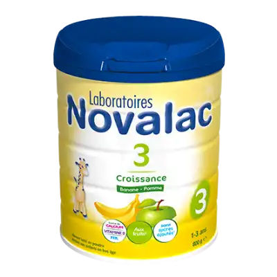 Novalac 3 Lait De Croissance Banane Pomme B/800g à MANDUEL