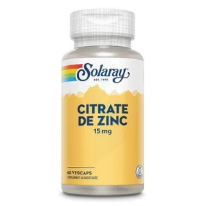 Solaray Zinc 15mg Capsules Végétales B/60
