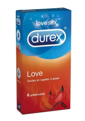 Durex Love Préservatif Avec Réservoir Lubrifié B/6 à MIRAMONT-DE-GUYENNE