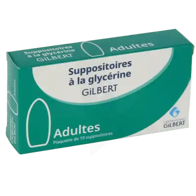 SUPPOSITOIRES A LA GLYCERINE GILBERT ADULTES, suppositoire