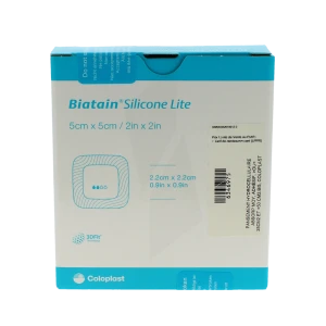Biatain Sili Lite Pansement Hydr Alv 5 X 5 Cm Boîte De 5