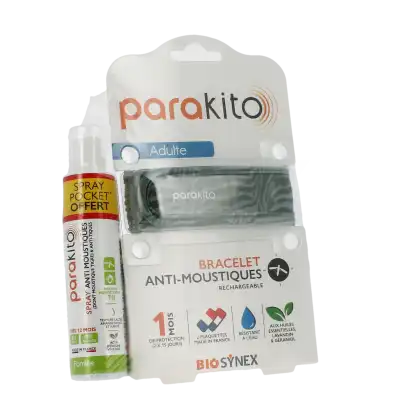 Parakito Bracelet Anti-moustique Adulte Jungle +spray Offert 30ml à Châlons-en-Champagne
