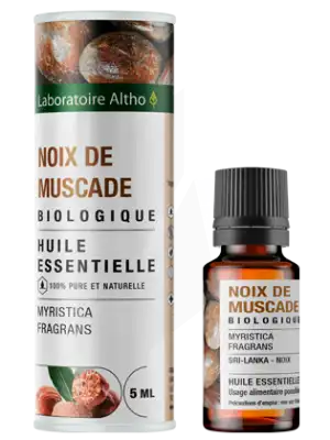 Laboratoire Altho Huile Essentielle Noix De Muscade Bio 5ml à Bourges