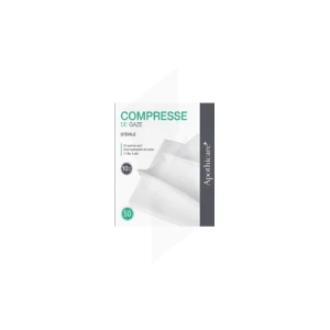 Apothicare Compresse Gaze Stérile 7,5x7,5 B/50