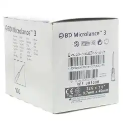 Bd Microlance 3, G22 1, 0,7 Mm X 25 Mm, Noir  à TOURCOING