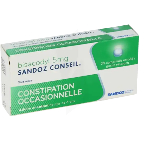 Bisacodyl Sandoz Conseil 5 Mg, Comprimé Enrobé Gastro-résistant