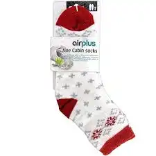 Airplus Chaussettes hydratantes - Flocons Rouge