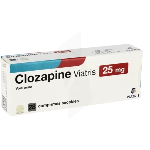 Clozapine Viatris 25 Mg, Comprimé Sécable