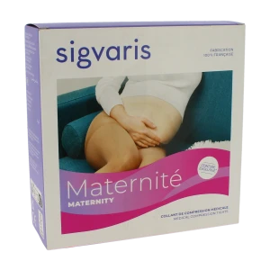 Sigvaris Maternité Collant Maternité Transparent Classe 2 Femme Noir Long S