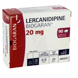 Lercanidipine Biogaran 20 Mg, Comprimé Pelliculé