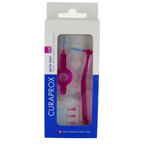 Curaprox Perio Start 406 - 5 Brossettes Interdentaires Avec Manche