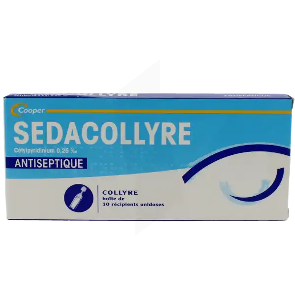 Sedacollyre Cetylpyridinium 0,25 Pour Mille, Collyre En Récipient Unidose