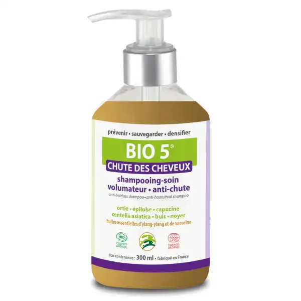 Bio 5 Chute Des Cheveux Shampooing Soin Volumateur Anti-chute 300ml