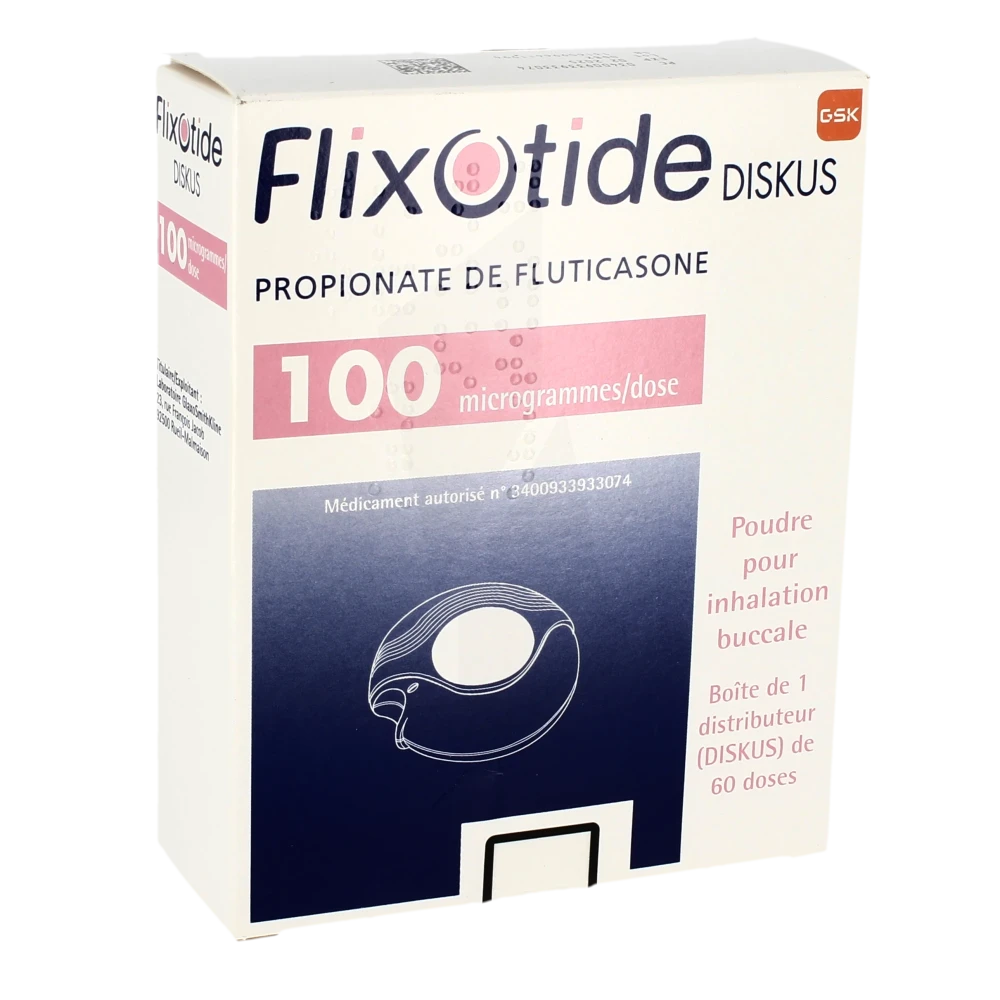 Flixotide Diskus 100 Microgrammes/dose, Poudre Pour Inhalation En Récipient Unidose