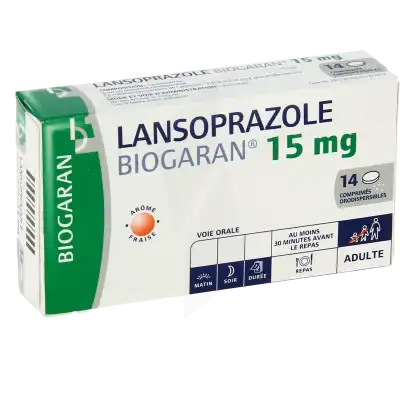 LANSOPRAZOLE BIOGARAN 15 mg, comprimé orodispersible