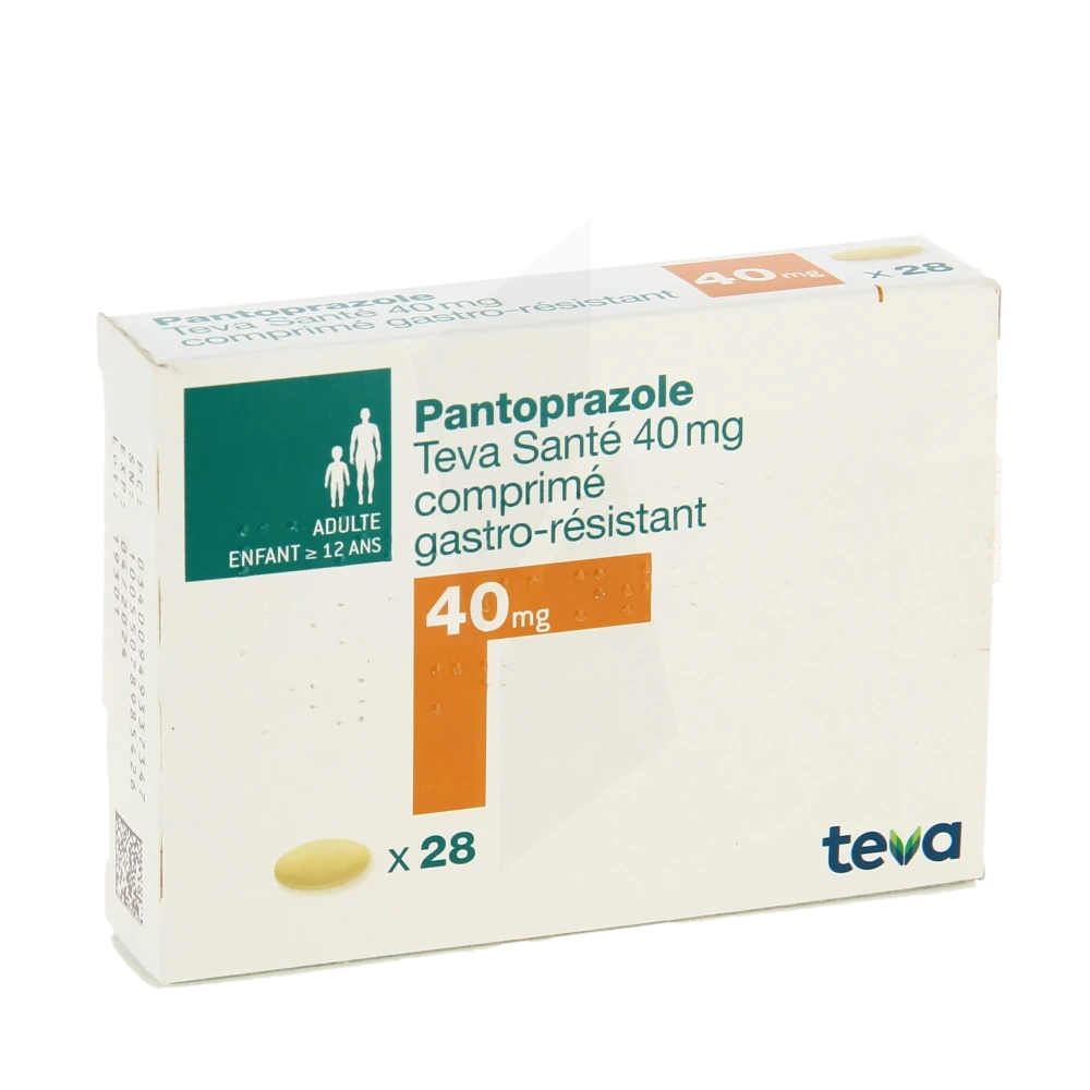 Pantoprazole Teva Sante 40 Mg, Comprimé Gastro-résistant