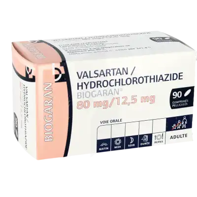 Valsartan Hydrochlorothiazide Biogaran 80 Mg/12,5 Mg, Comprimé Pelliculé à CANALS