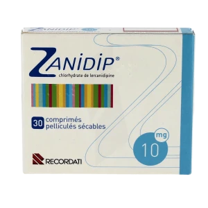 Zanidip 10 Mg, Comprimé Pelliculé Sécable