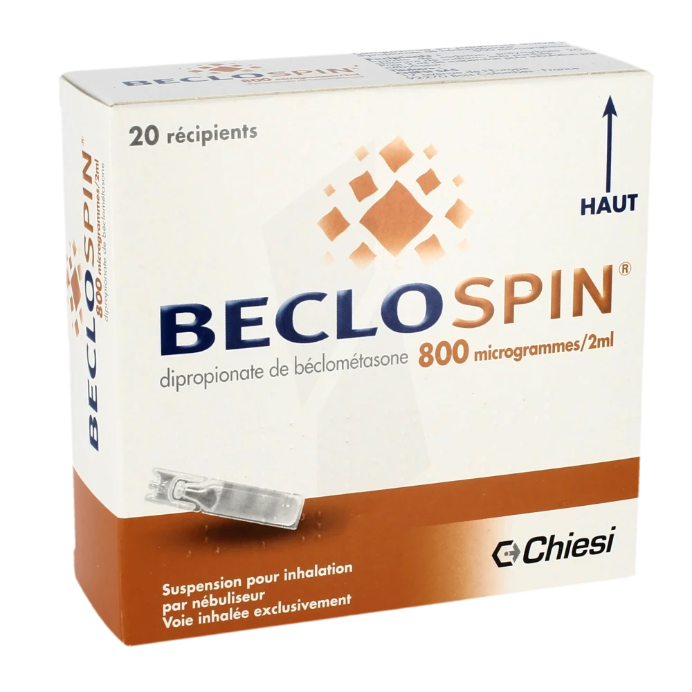 Beclospin 800 Microgrammes/2ml Suspension Pour Inhalation Par Nébuliseur