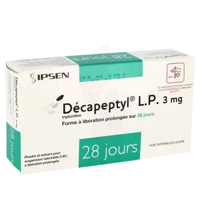 Decapeptyl L.p. 3 Mg, Poudre Et Solvant Pour Suspension Injectable (i.m.) Forme à Libération Prolongée Sur 28 Jours à CHENÔVE